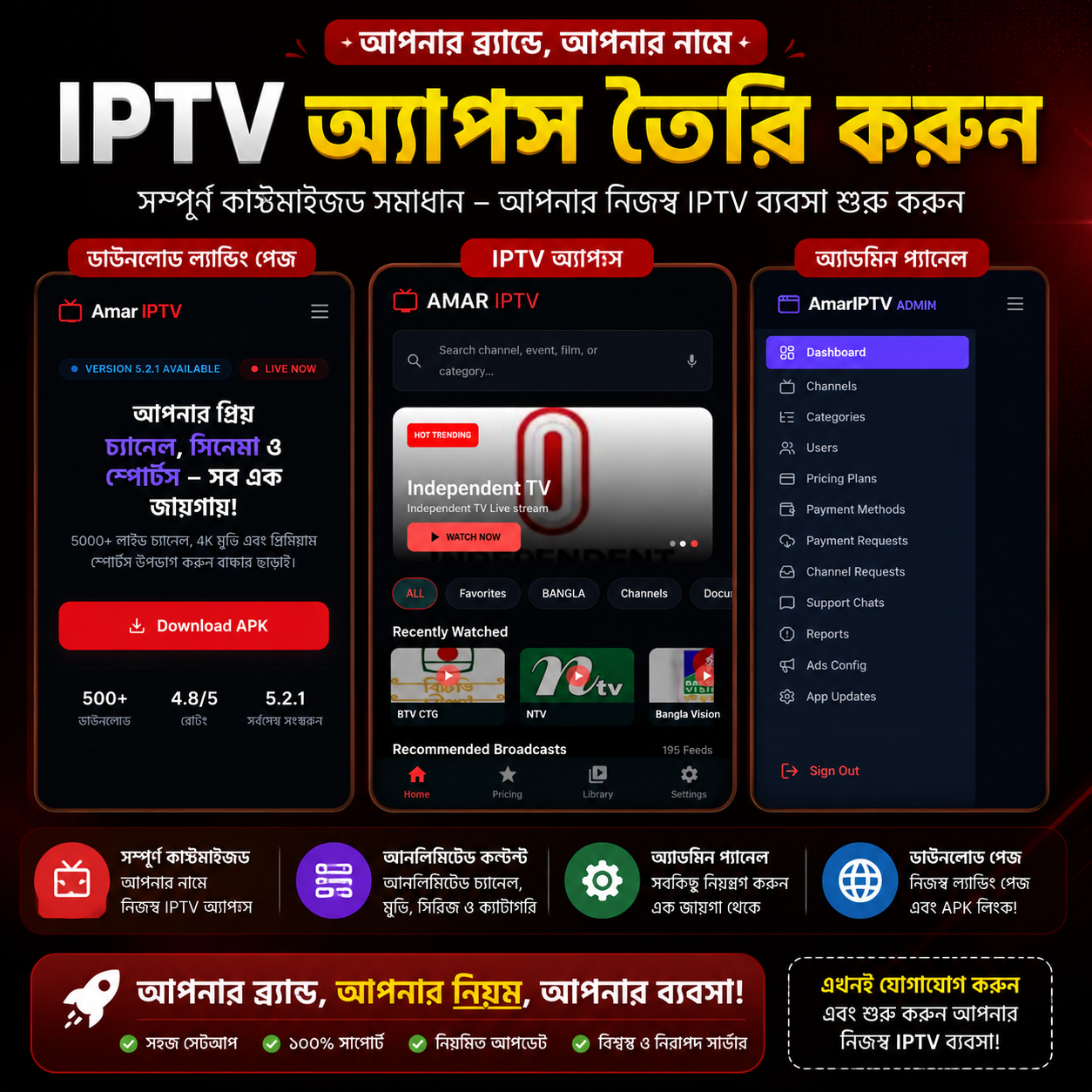 Amar IPTV – Modern Live Streaming Platform